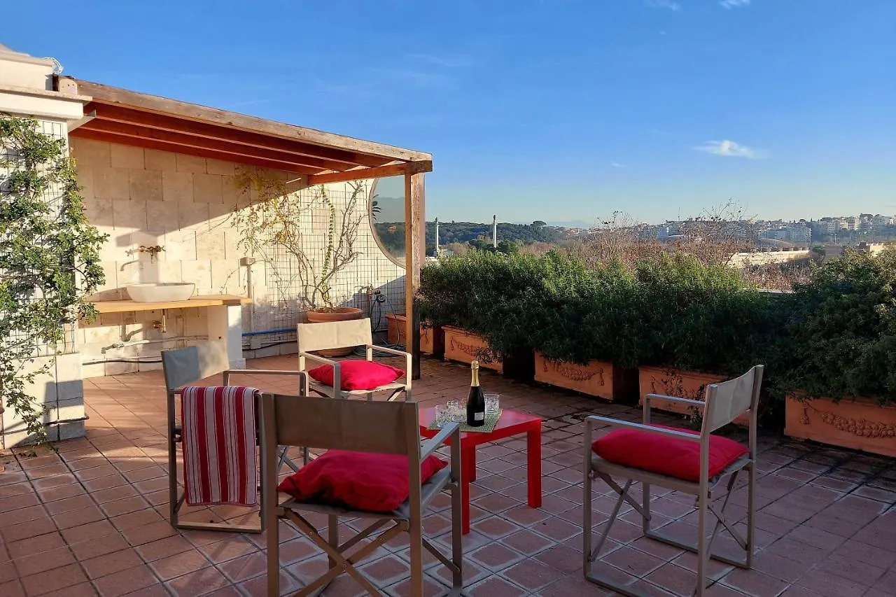 公寓 罗马Beautiful Loft In Ponte Milvio With Terrace公寓