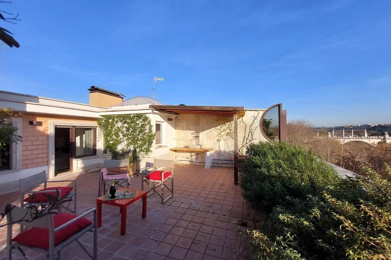 罗马Beautiful Loft In Ponte Milvio With Terrace公寓 意大利